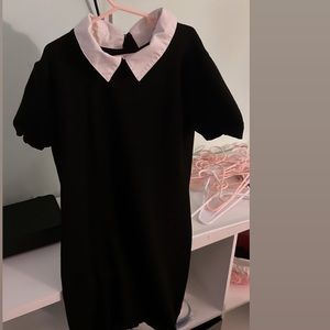 Black dress from Forever 21 with white collar size medium